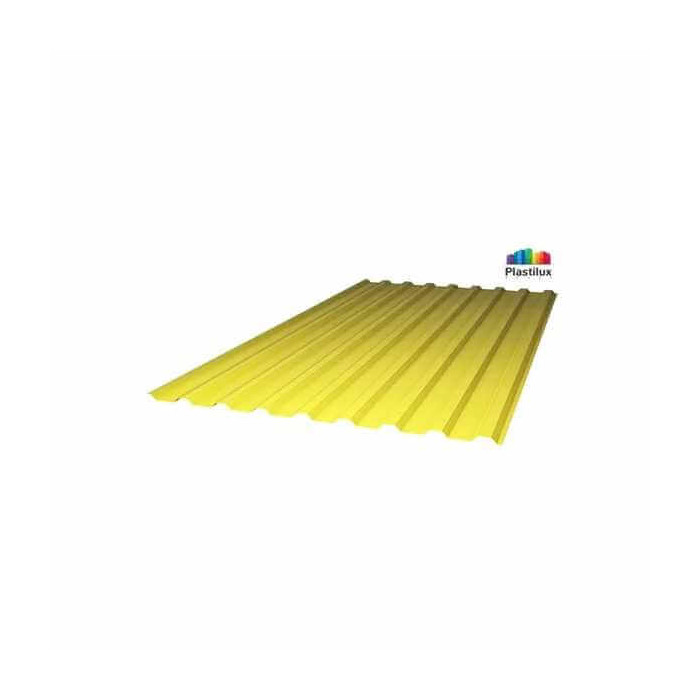 Профилированный поликарбонат 0,8 мм МП-20 SUNNEX желтый 2000х1150 мм