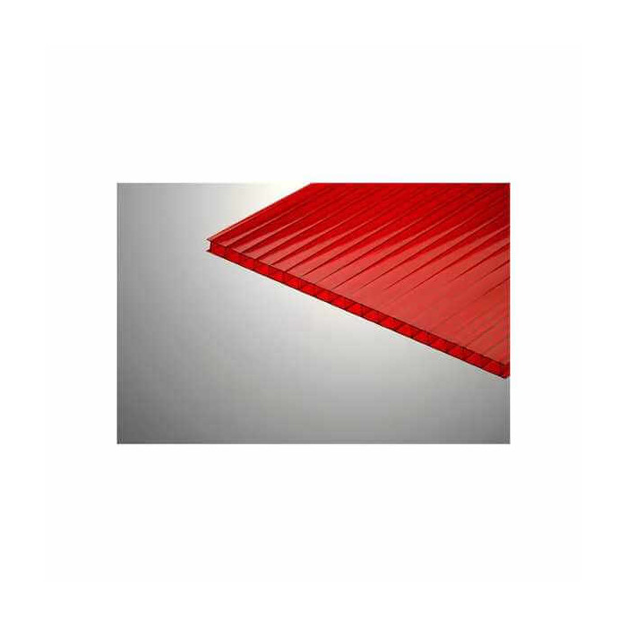 Сотовый поликарбонат 4 мм КОЛИБРИ красный 2100х12000 мм